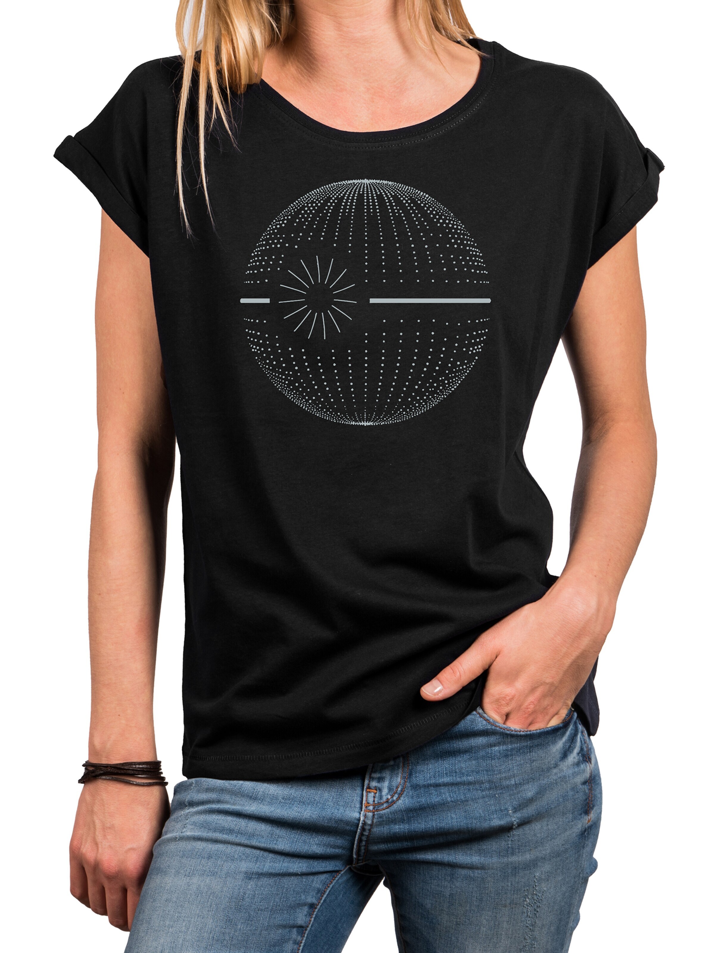 MAKAYA Shirt 'Dot Star' in Black