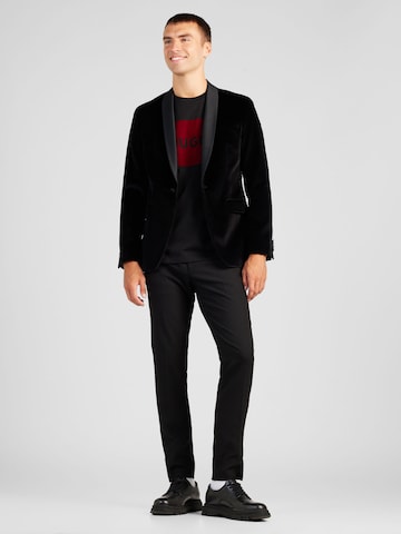 juoda Karl Lagerfeld Standartinis modelis Klasikinis švarkas