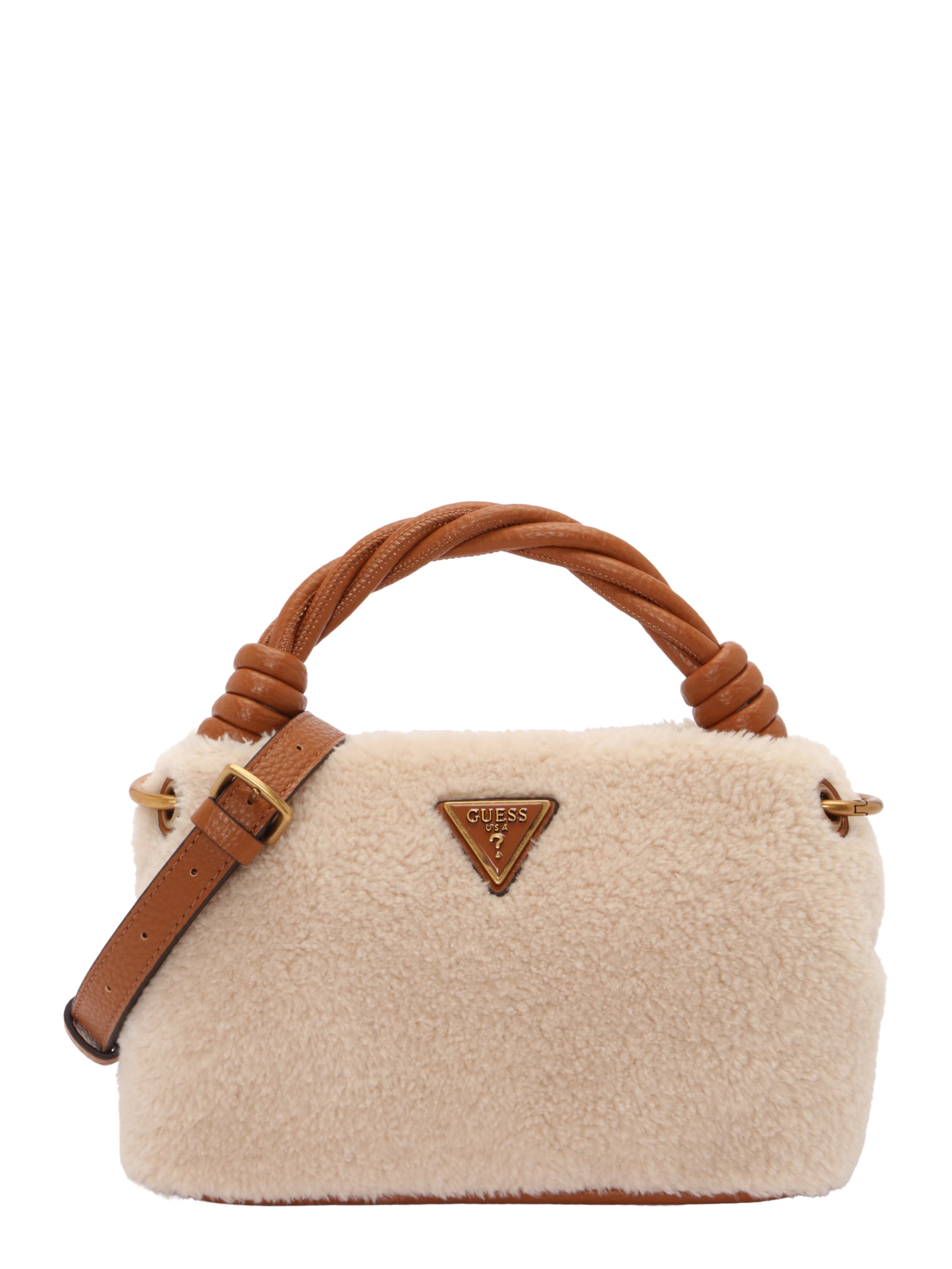 GUESS Ročna torbica | kremna / konjak barva, Prikaz izdelka