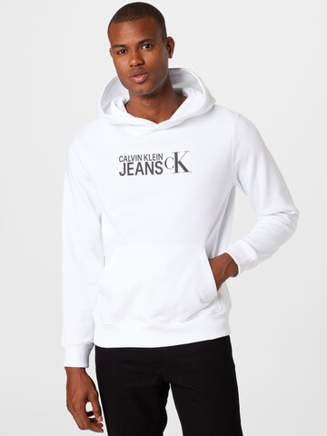 Calvin Klein Jeans Sweatshirt in Weiß: Vorderseite