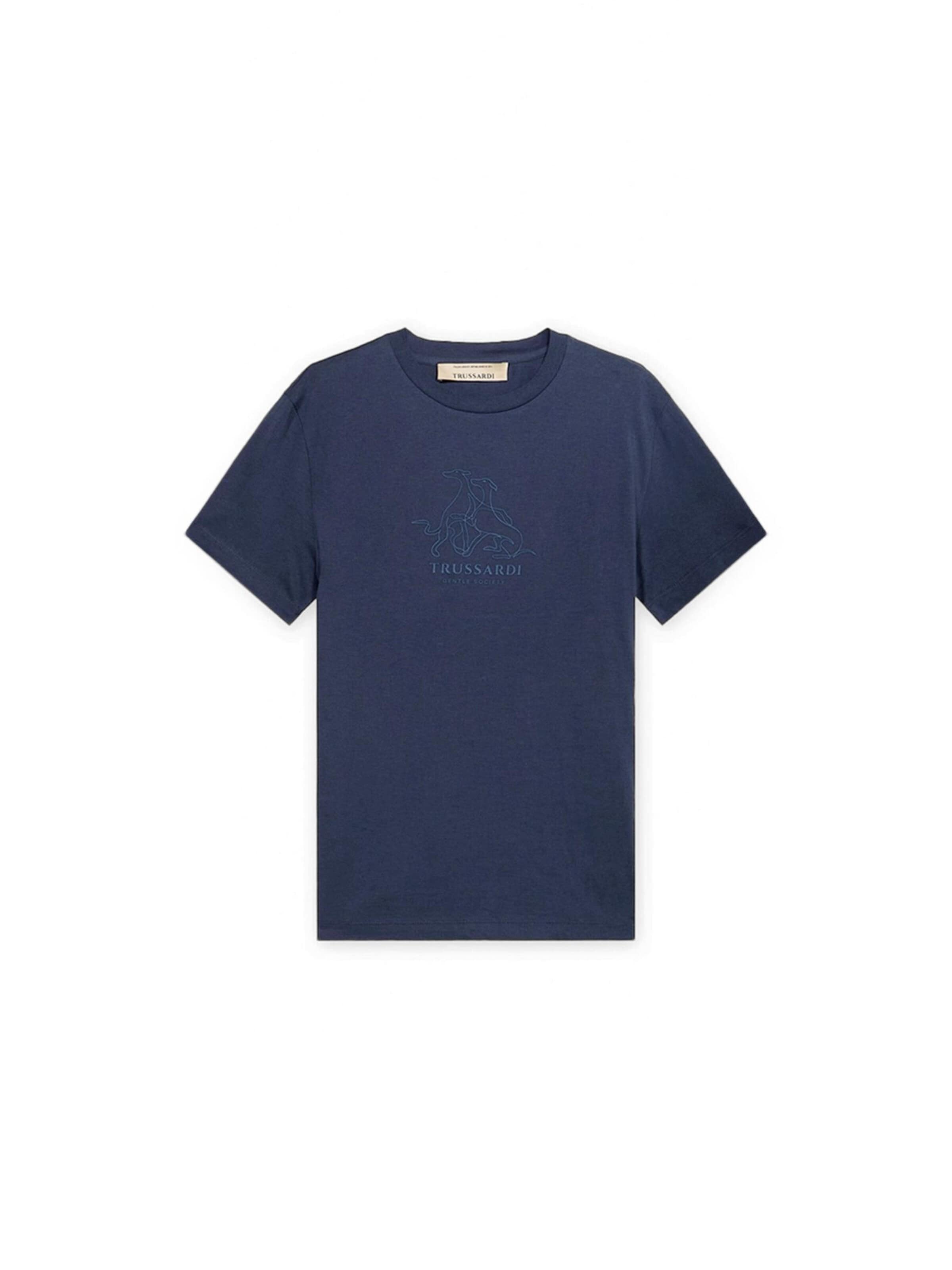 T-shirt Trussardi en bleu : devant