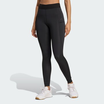 ADIDAS PERFORMANCE Skinny Sports trousers in Black: front