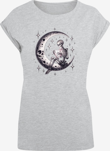 T-shirt 'Gothic Valentinstag Skelett Mond' F4NT4STIC en gris : devant
