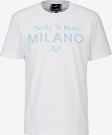 T-Shirt 'Rafael Ready To Rock' 19V69 ITALIA en blanc : devant