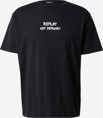 T-Shirt REPLAY en noir : devant