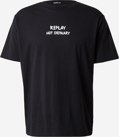 REPLAY Тениска в черно / бяло, Преглед на продукта