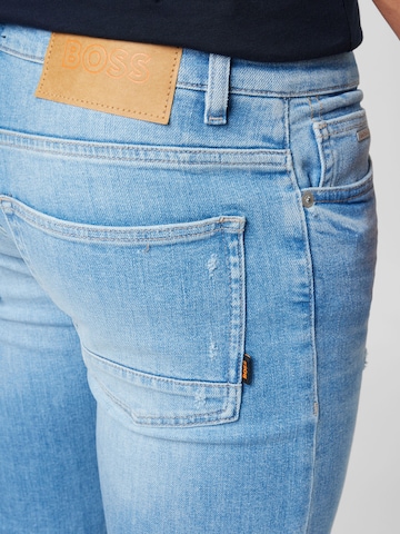 BOSS Orange Slimfit Jeans 'Delaware' in Blau