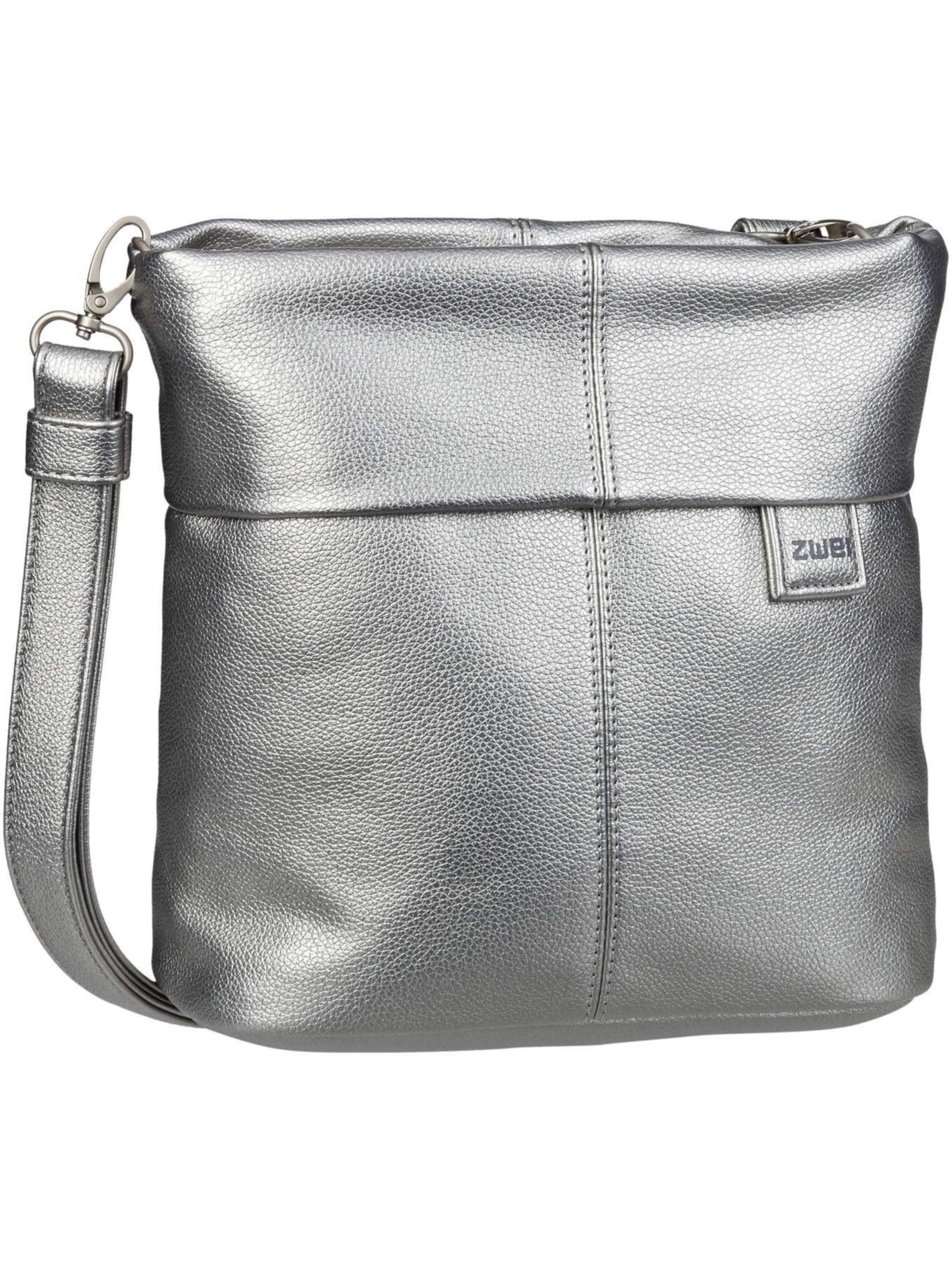 ZWEI Umhängetasche 'Mademoiselle' in Silber: Vorderseite