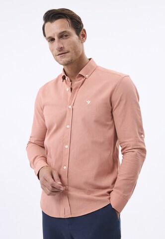 Coupe regular Chemise Felix Hardy en orange