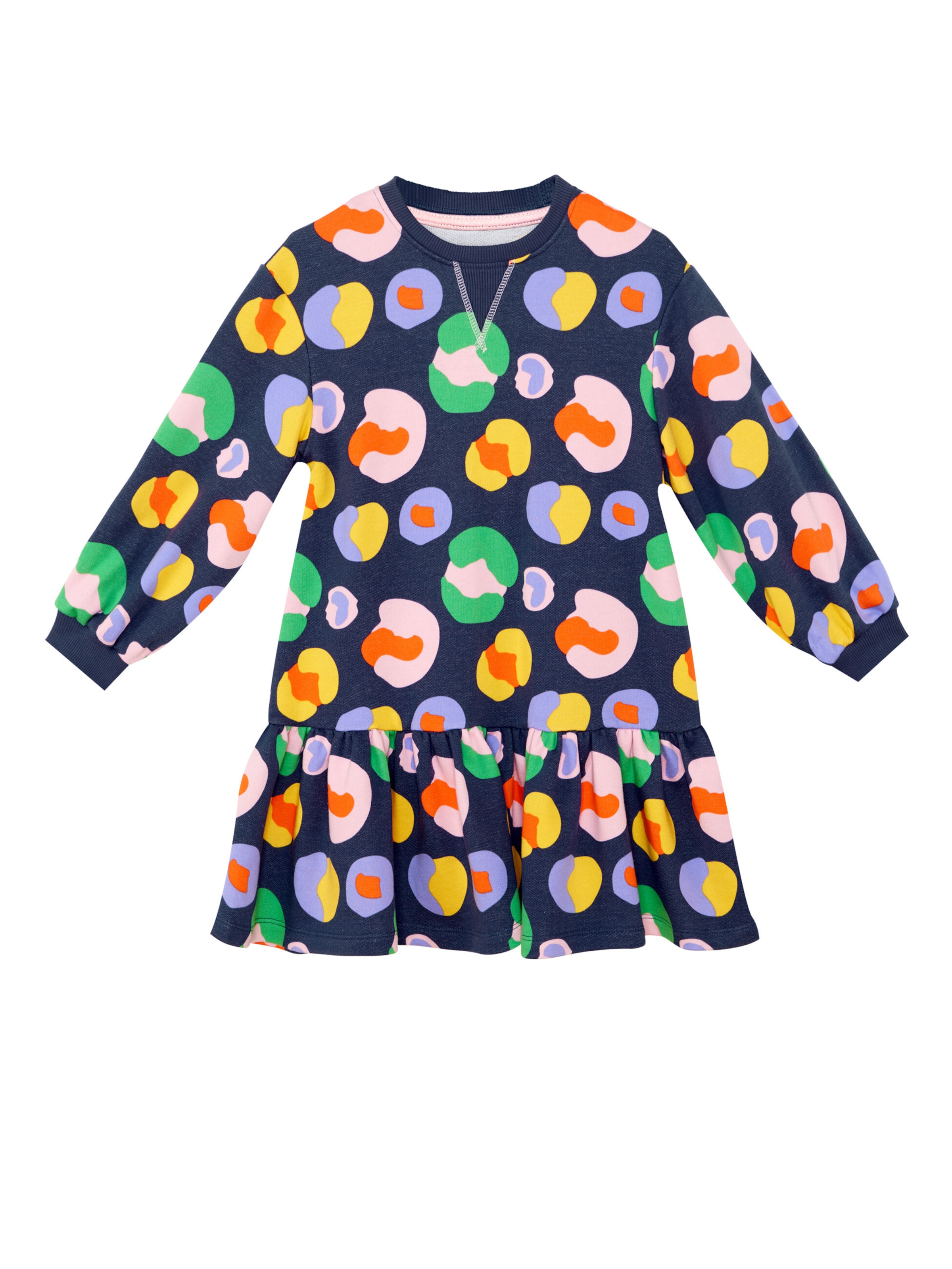 Denokids Jurk 'Flowers' in Gemengde kleuren: voorkant