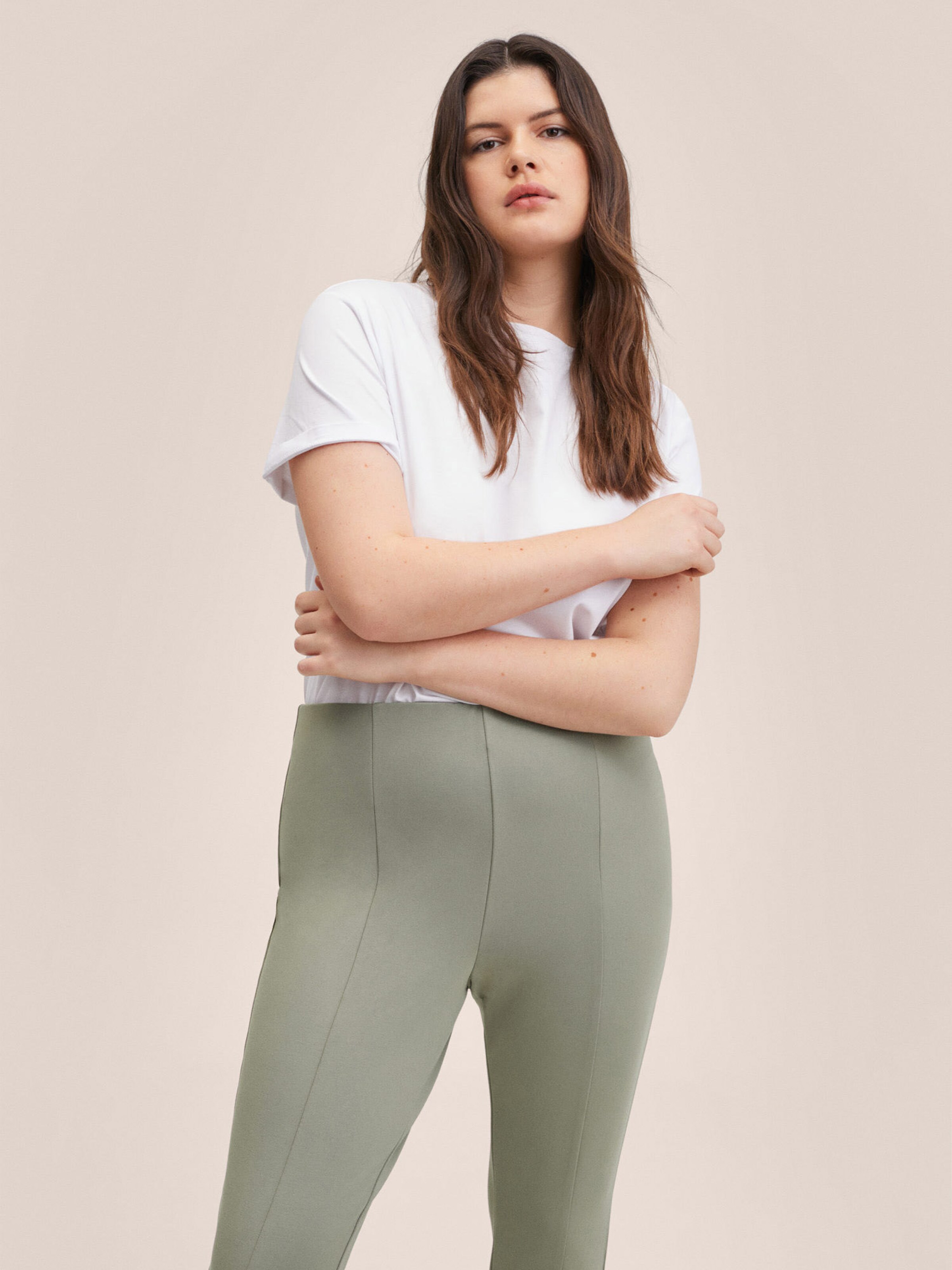 Skinny Leggings 'RICARDO' de la MANGO pe verde