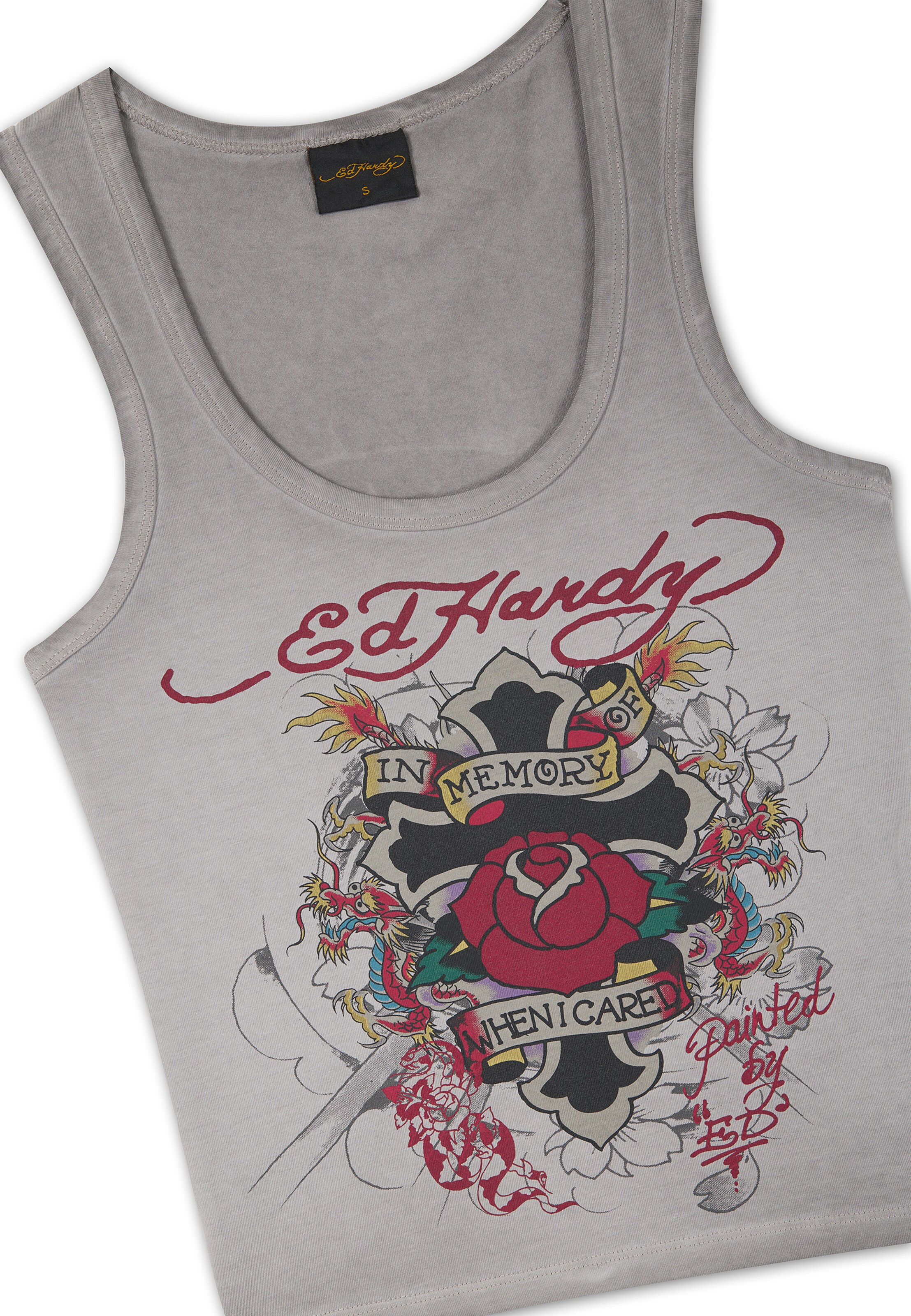 Ed Hardy Overdel 'In Memory Of When I Cared' i grå