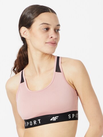 Bustier Soutien-gorge de sport 4F en rose : devant