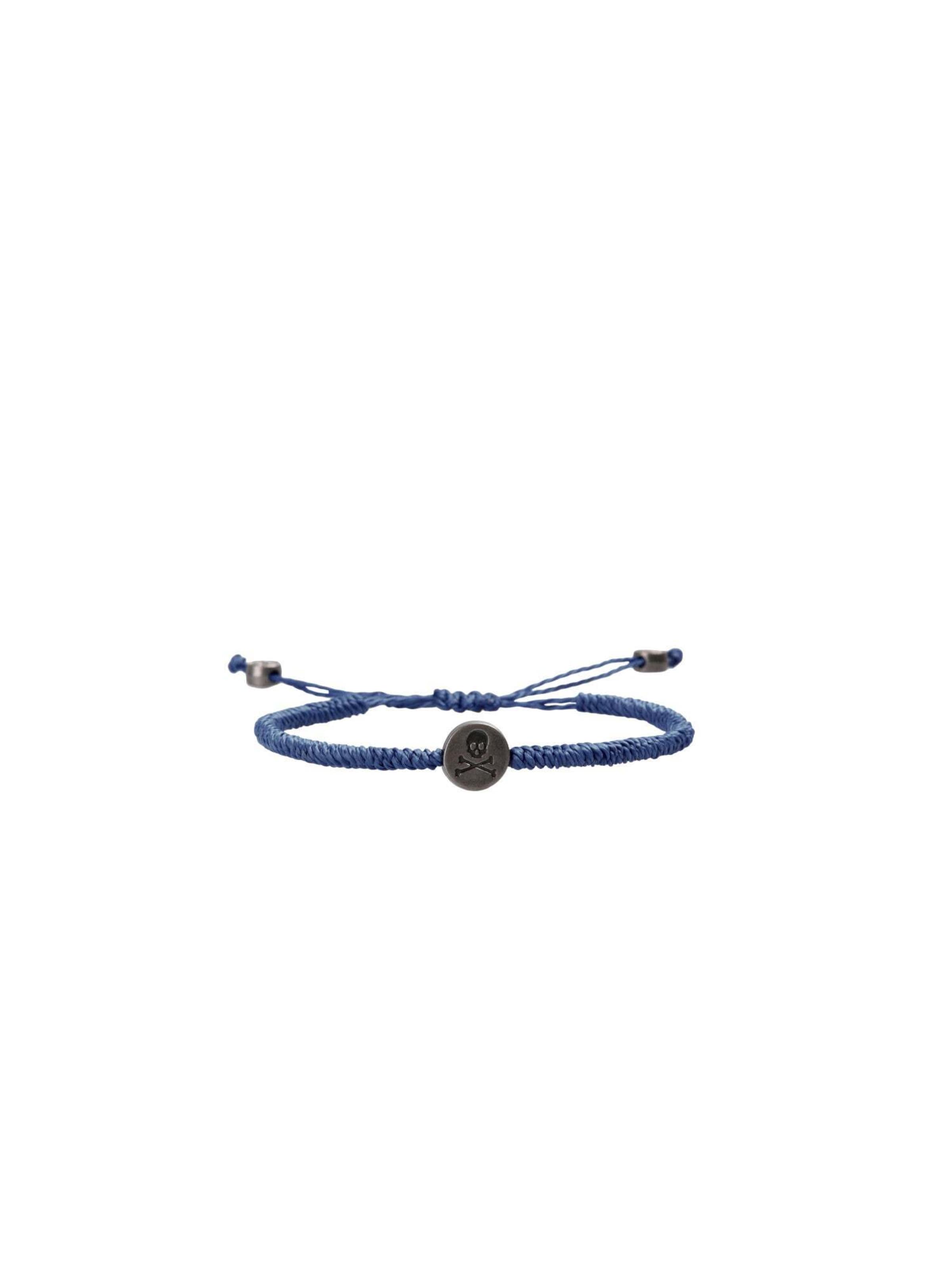 Scalpers Scskull Cord Bracelet ' ' in Blau: Vorderseite