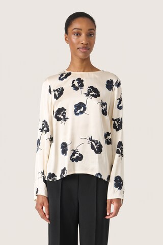 SOAKED IN LUXURY Blouse in Zwart: voorkant