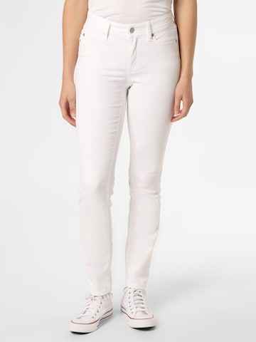 Cambio Skinny Jeans 'Parla' in Wit: voorkant