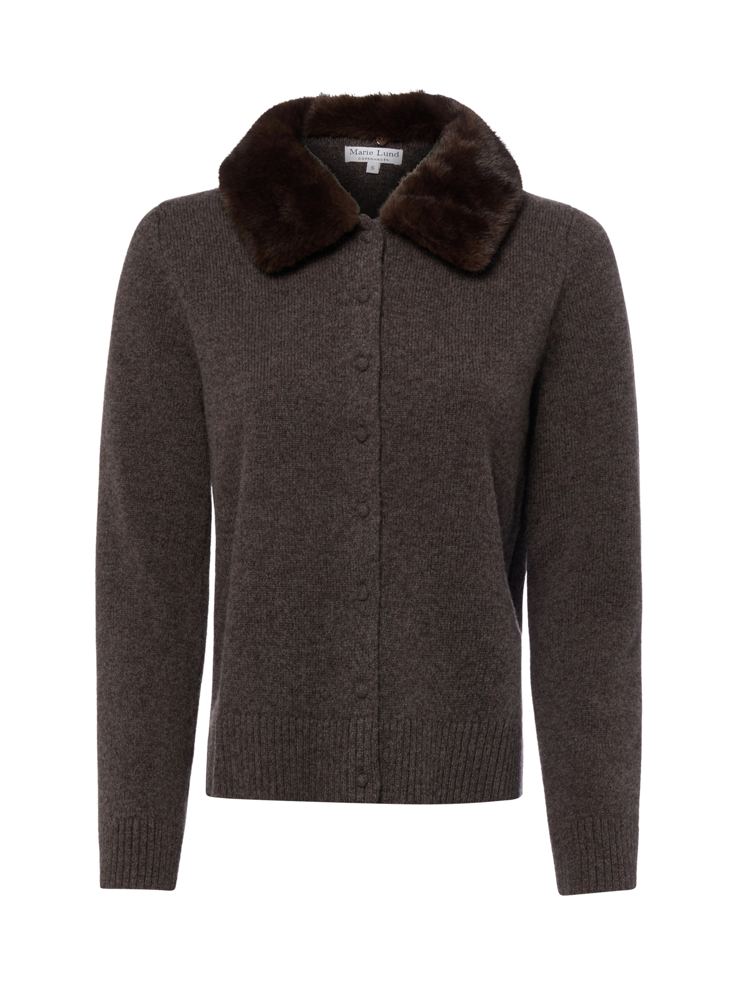 Cardigan Marie Lund en marron : devant