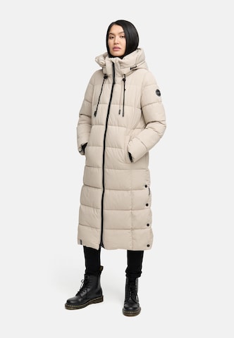 MARIKOO Winter coat 'Nadeshikoo XVI' in Beige: front