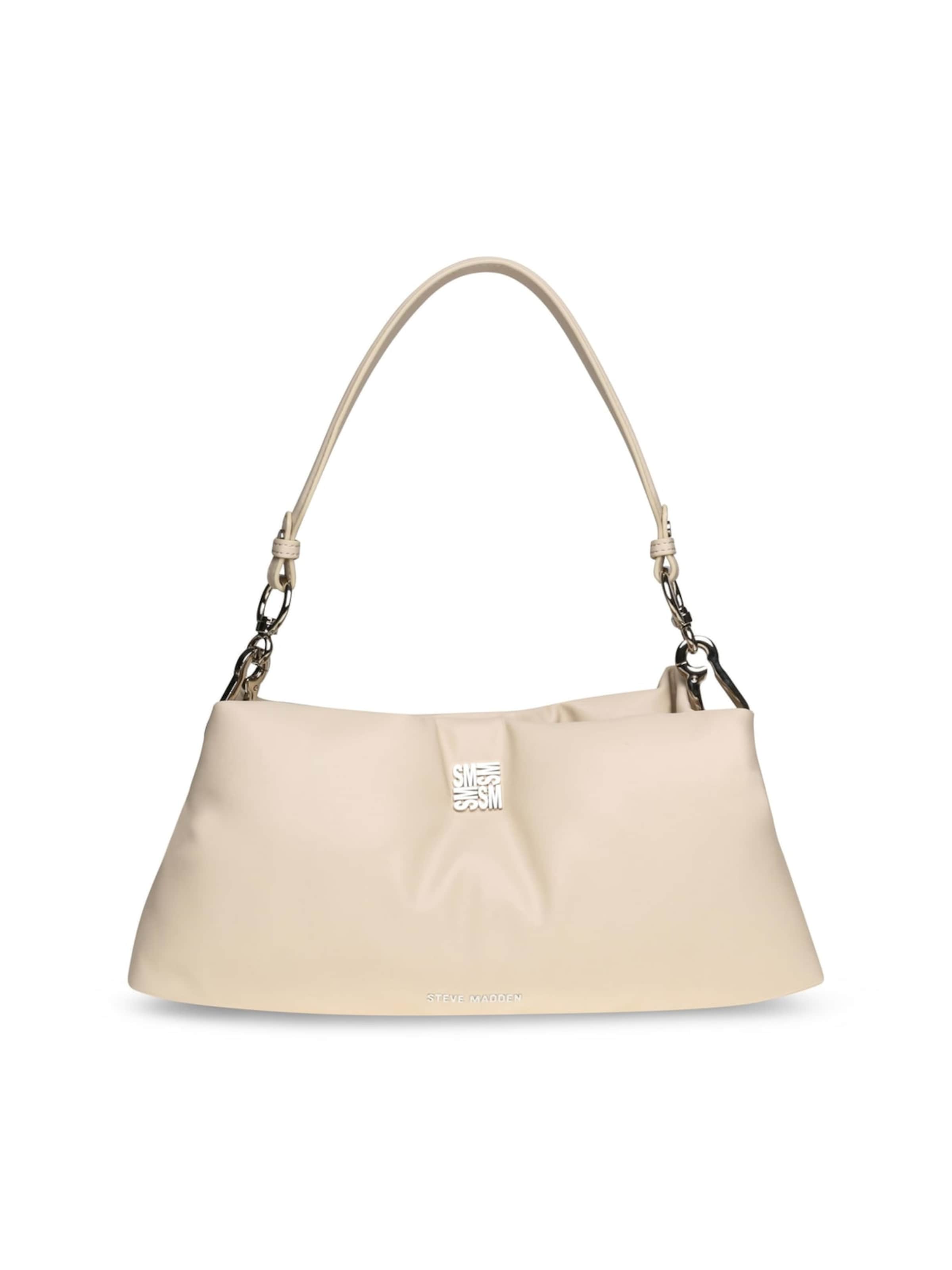 STEVE MADDEN Skuldertaske 'BVerge Bone / Silver' i hvid