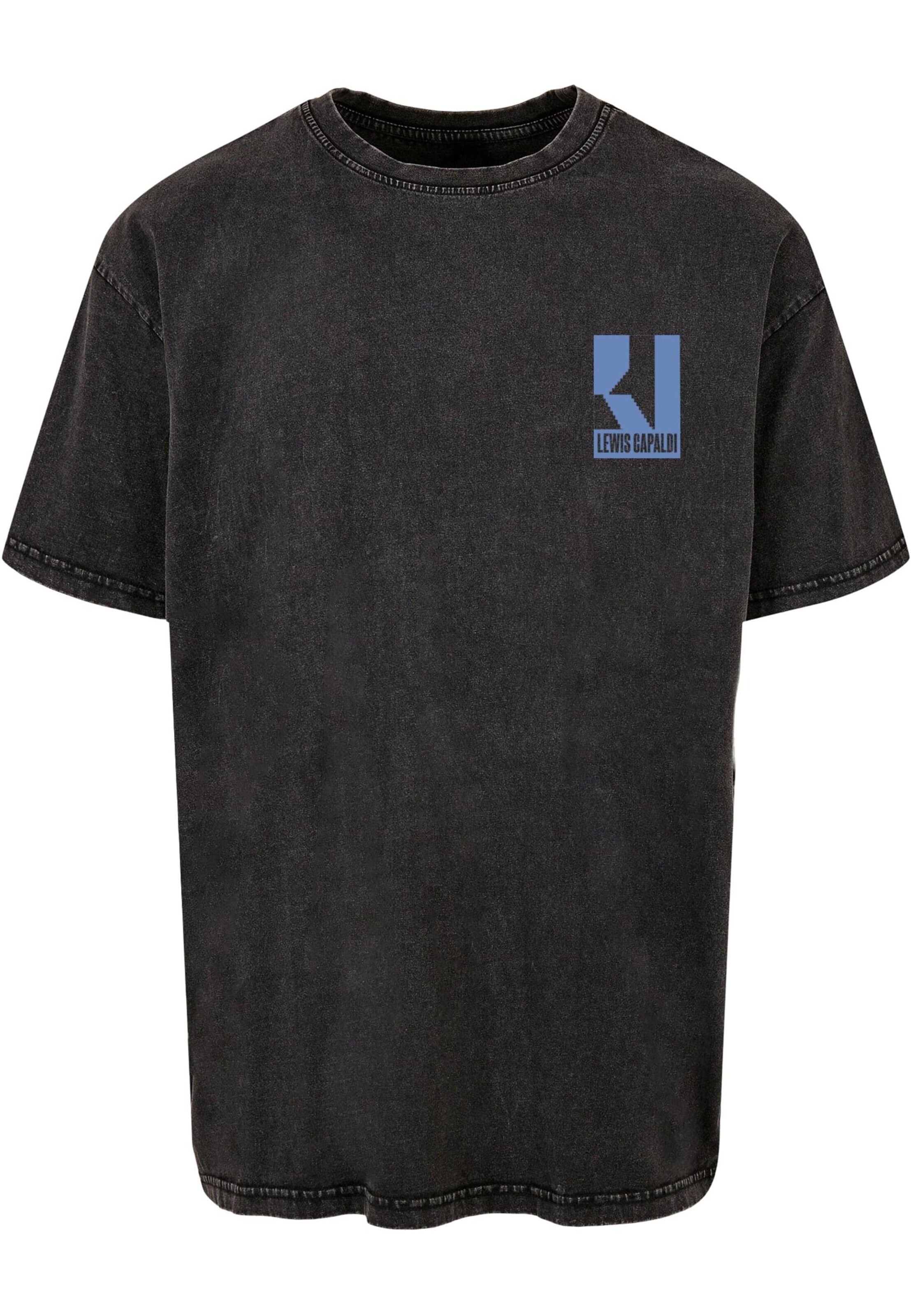 Merchcode Shirt 'Lewis Capaldi - Tour' in Black: front