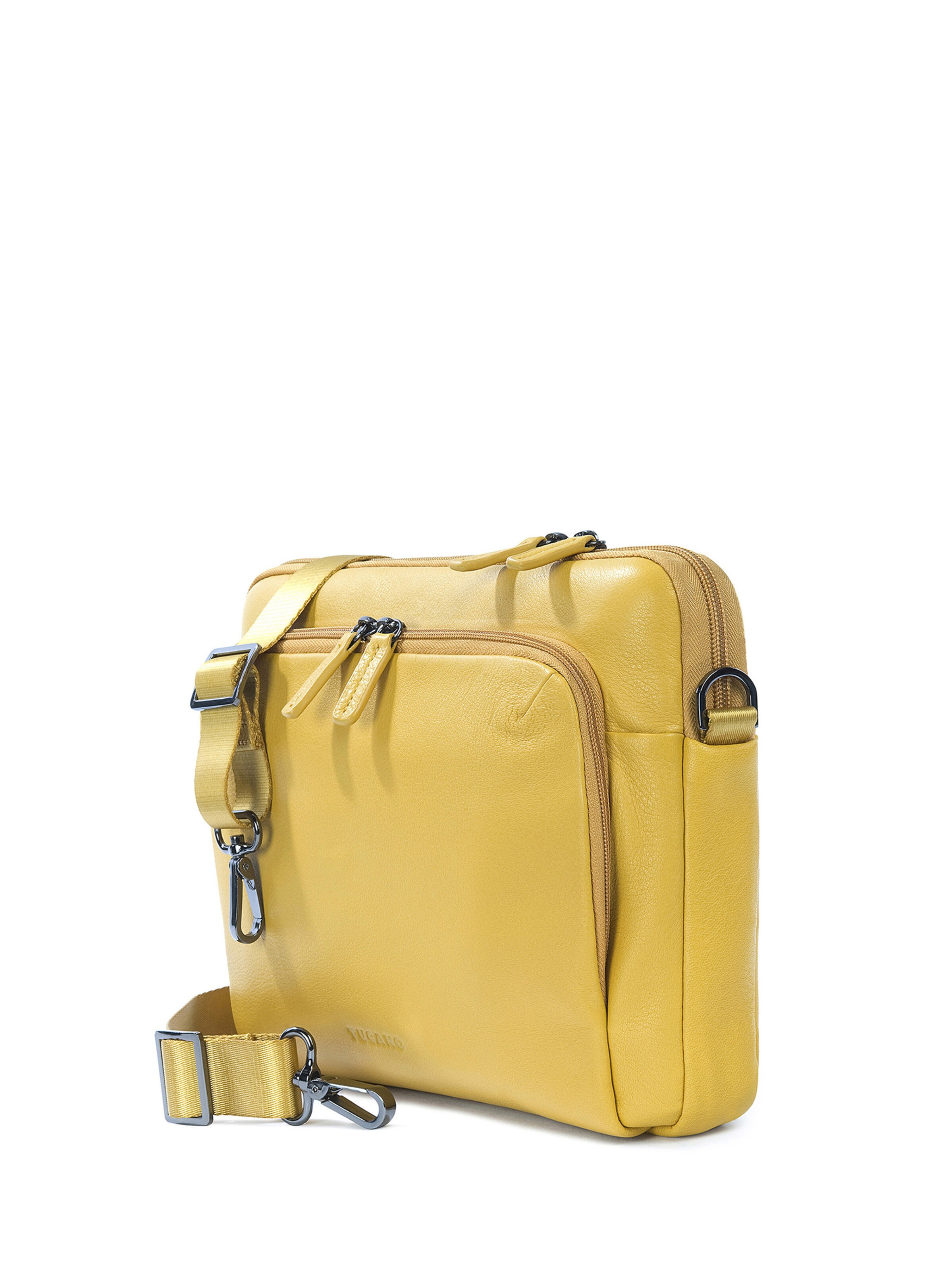Borsa portadocumenti di TUCANO in giallo: frontale
