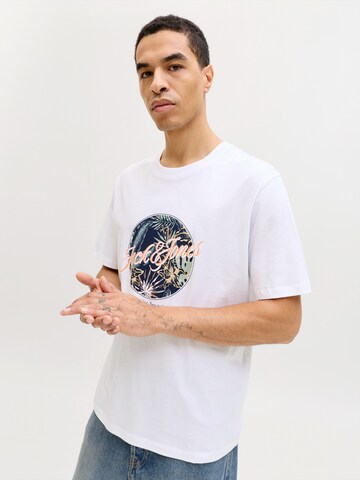 JACK & JONES Paita 'JJHONOLULU' värissä valkoinen