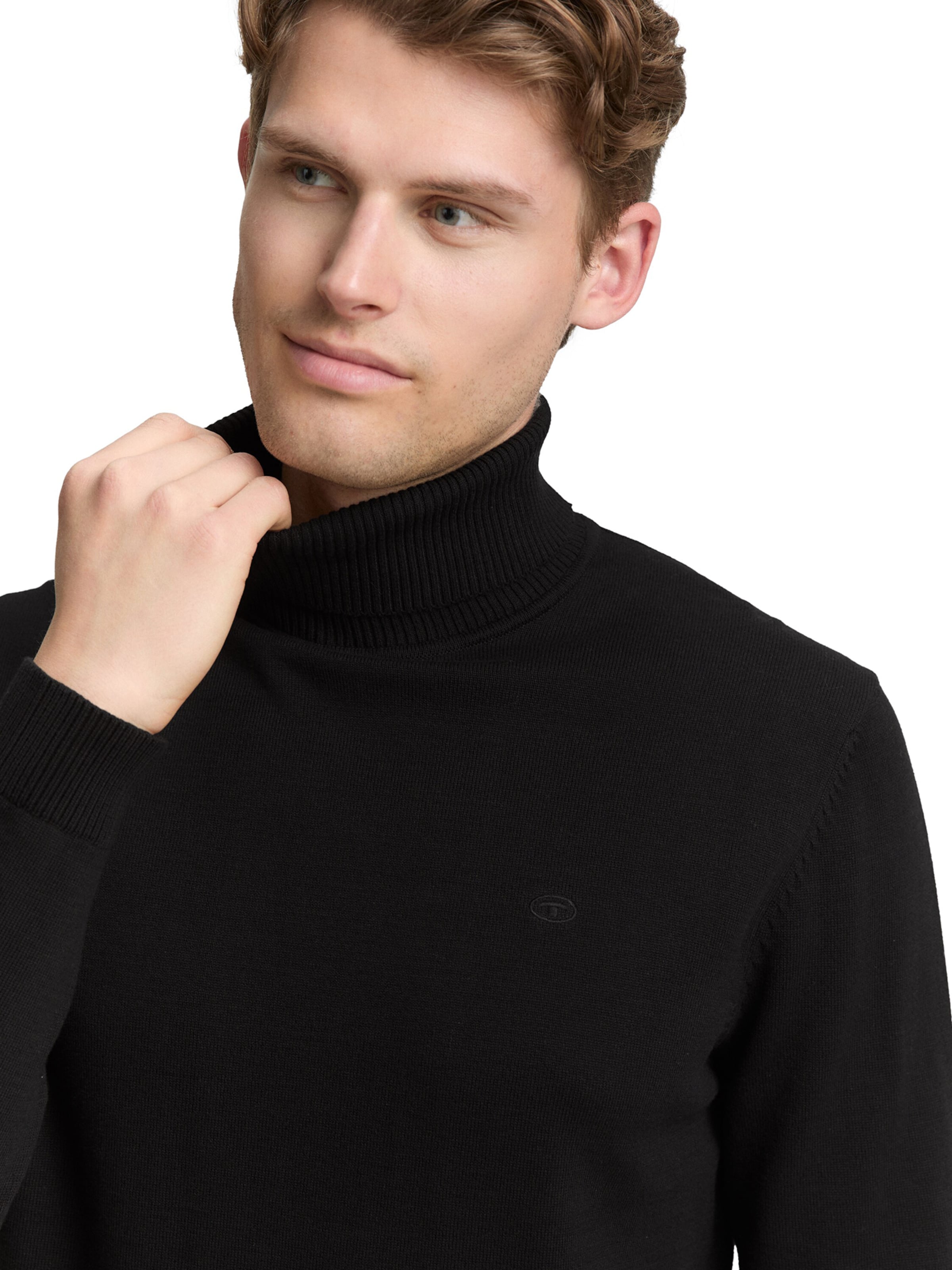 juoda TOM TAILOR Megztinis