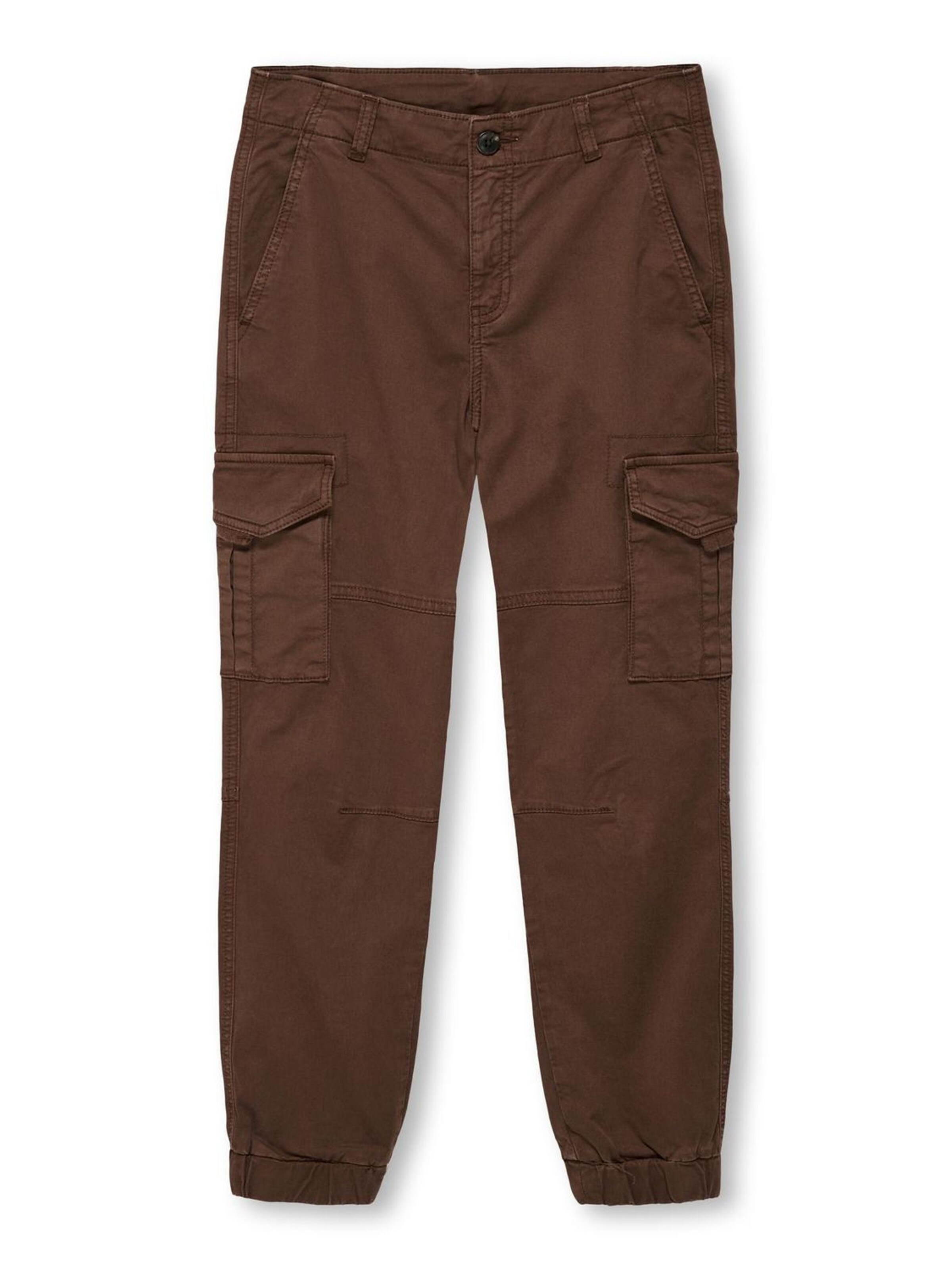 Effilé Pantalon ONLY GIRLS en marron : devant
