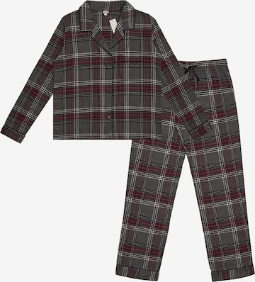 La V Pyjama in Grijs: voorkant
