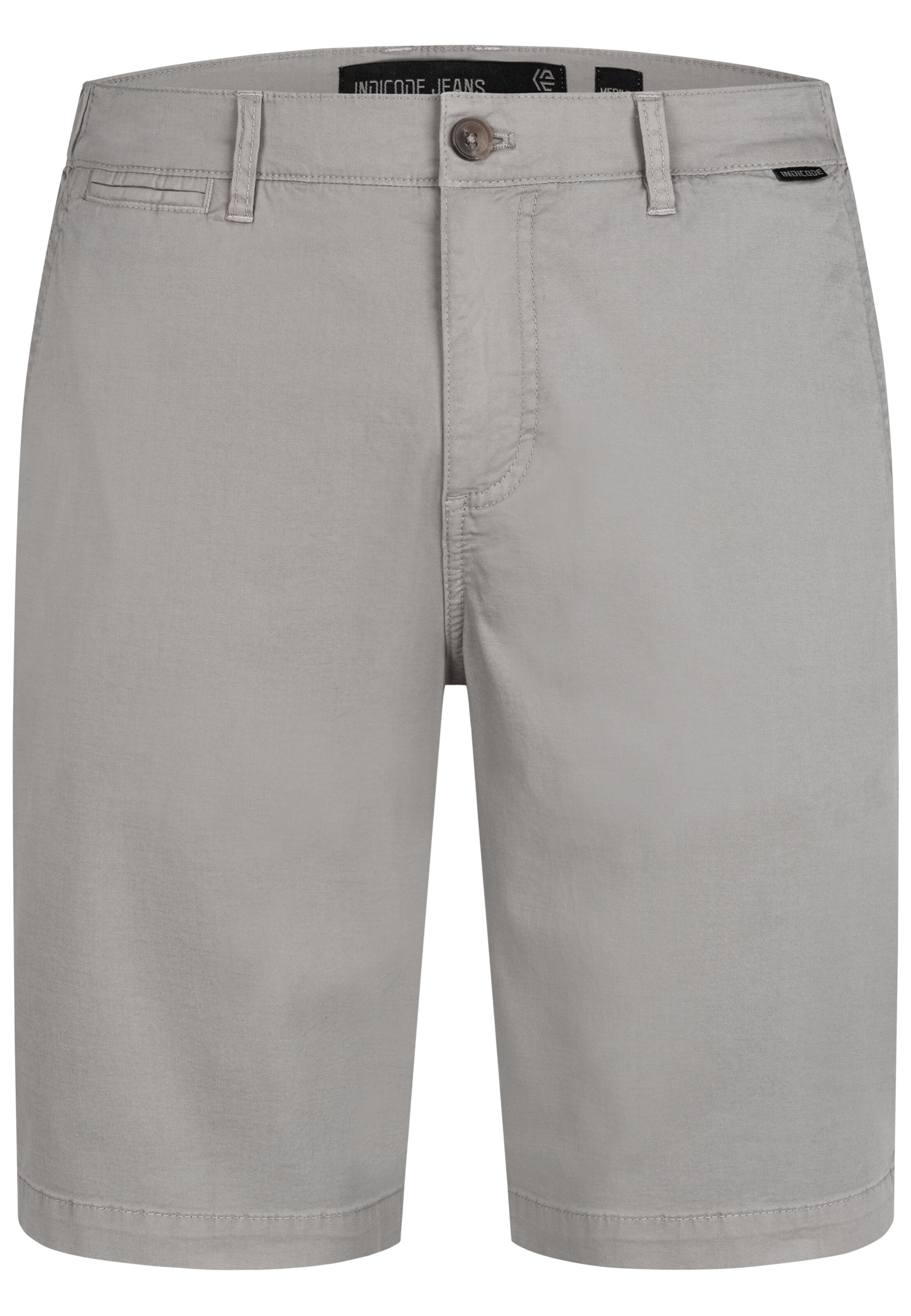 INDICODE JEANS Shorts 'Bjerre' in Grau: Vorderseite