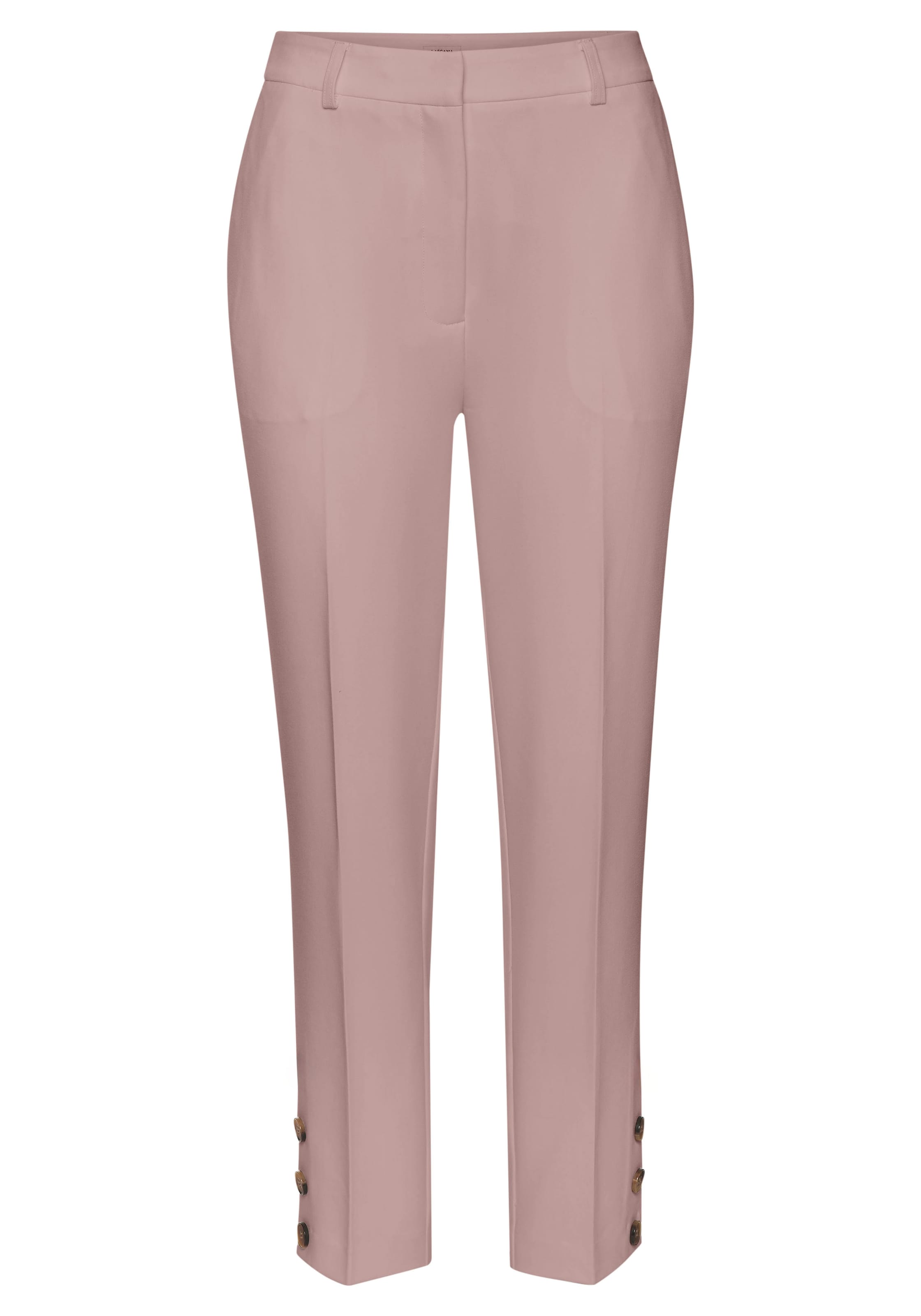 Coupe slim Pantalon à plis LASCANA en rose : devant