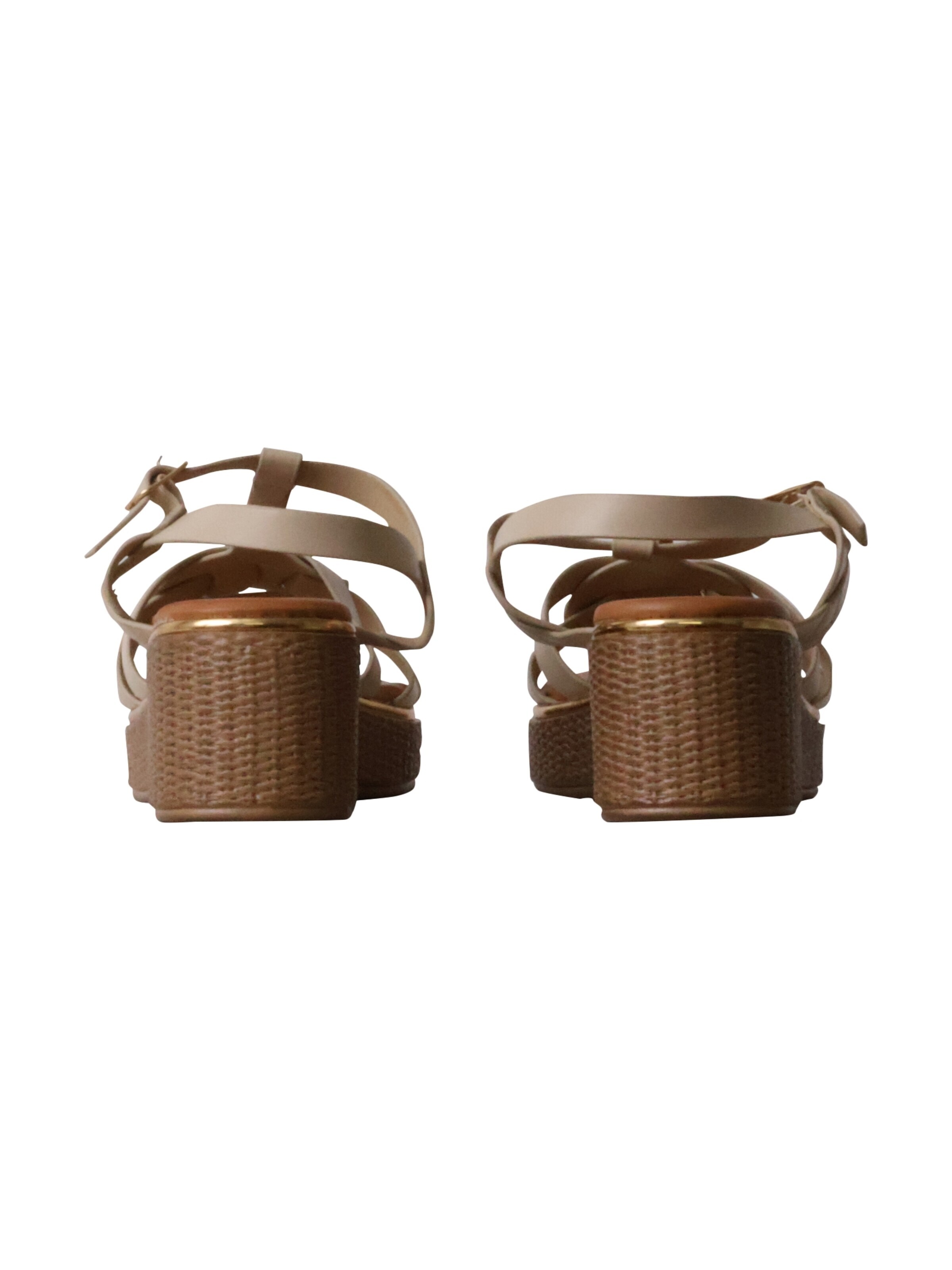 Sixth Sense - Sandalias 'Sandalen mit Keilabsatz und Riemchen – Paris' en beige