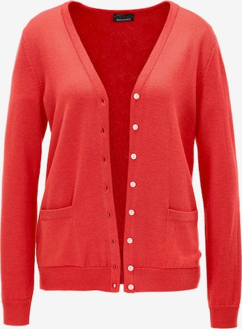 Goldner Gebreid vest in Rood: voorkant