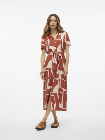 VERO MODA Платье-рубашка 'VMEasy Joy' в Коричневый: спереди