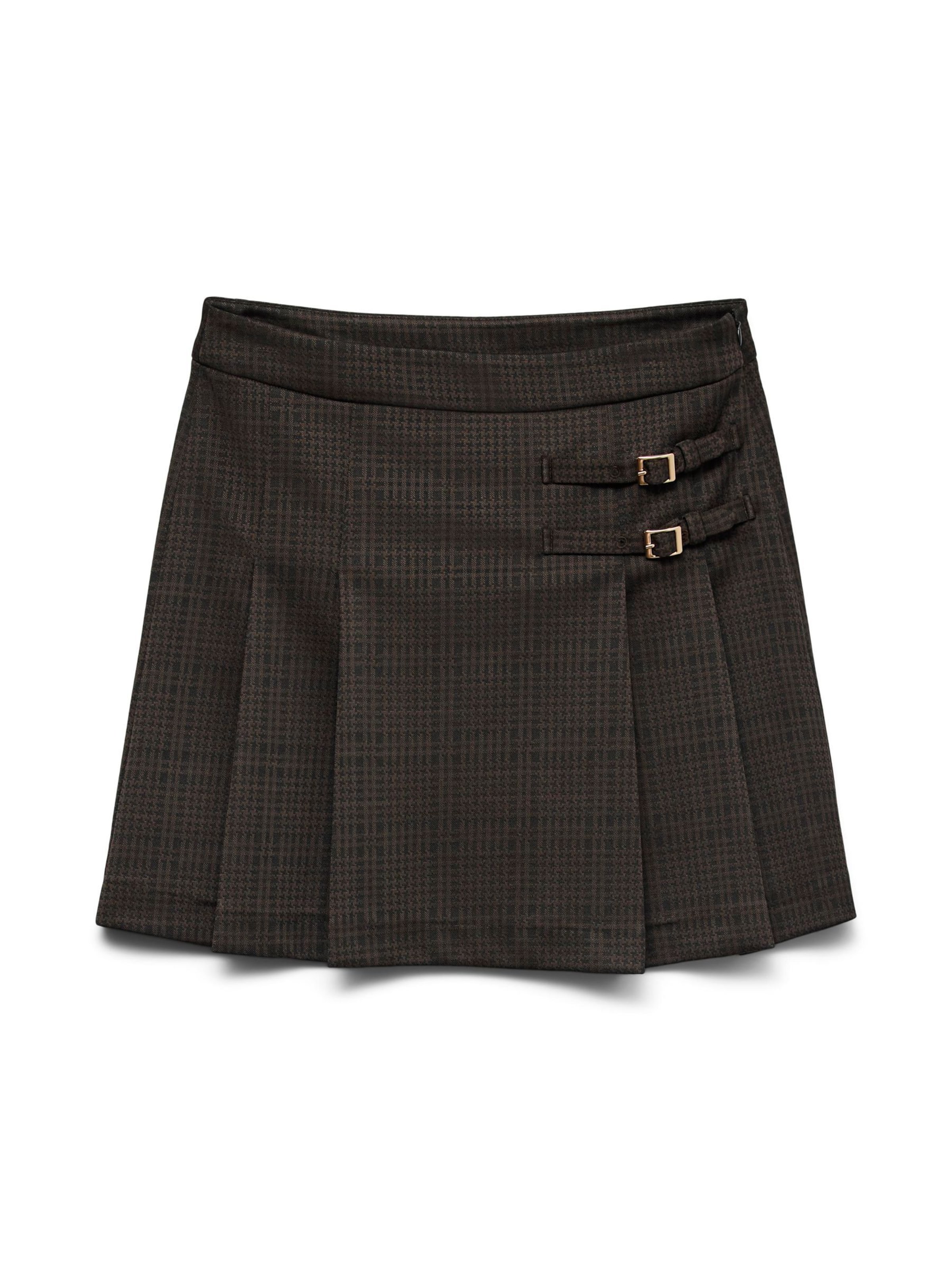 VERO MODA Rok 'VMHennesy' in de kleur Donkerbruin / Zwart, Productweergave