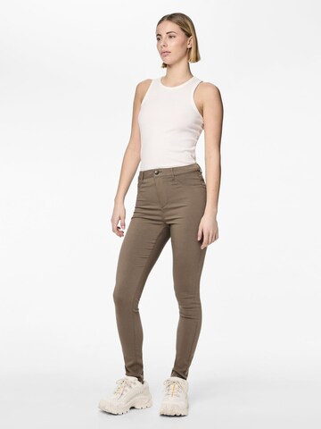 PIECES Skinny Jeggings in Braun