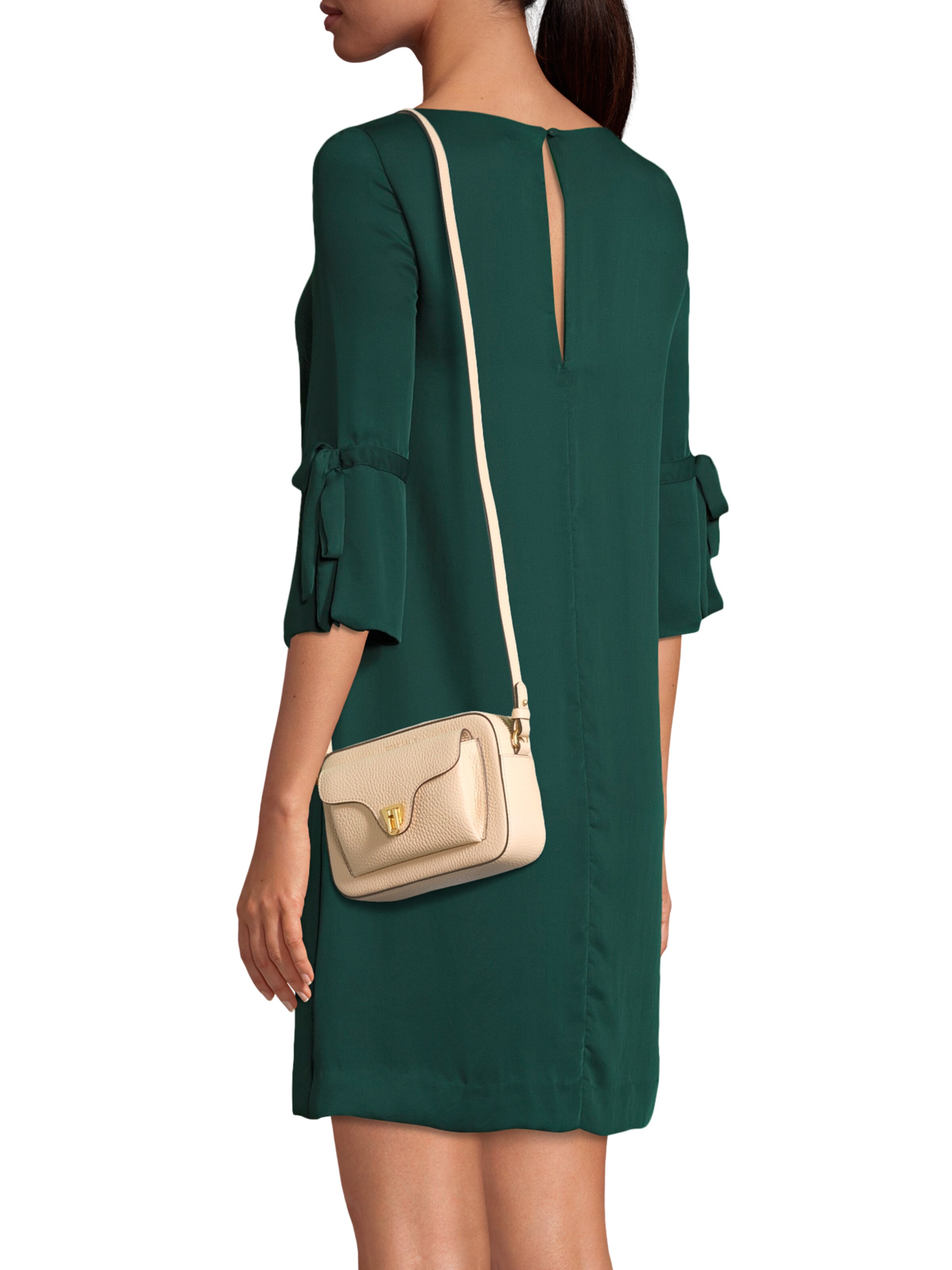 Sac à bandoulière Coccinelle en beige : devant