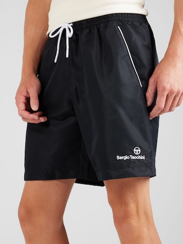 Sergio Tacchini Regularen Športne hlače 'ROB' | črna barva
