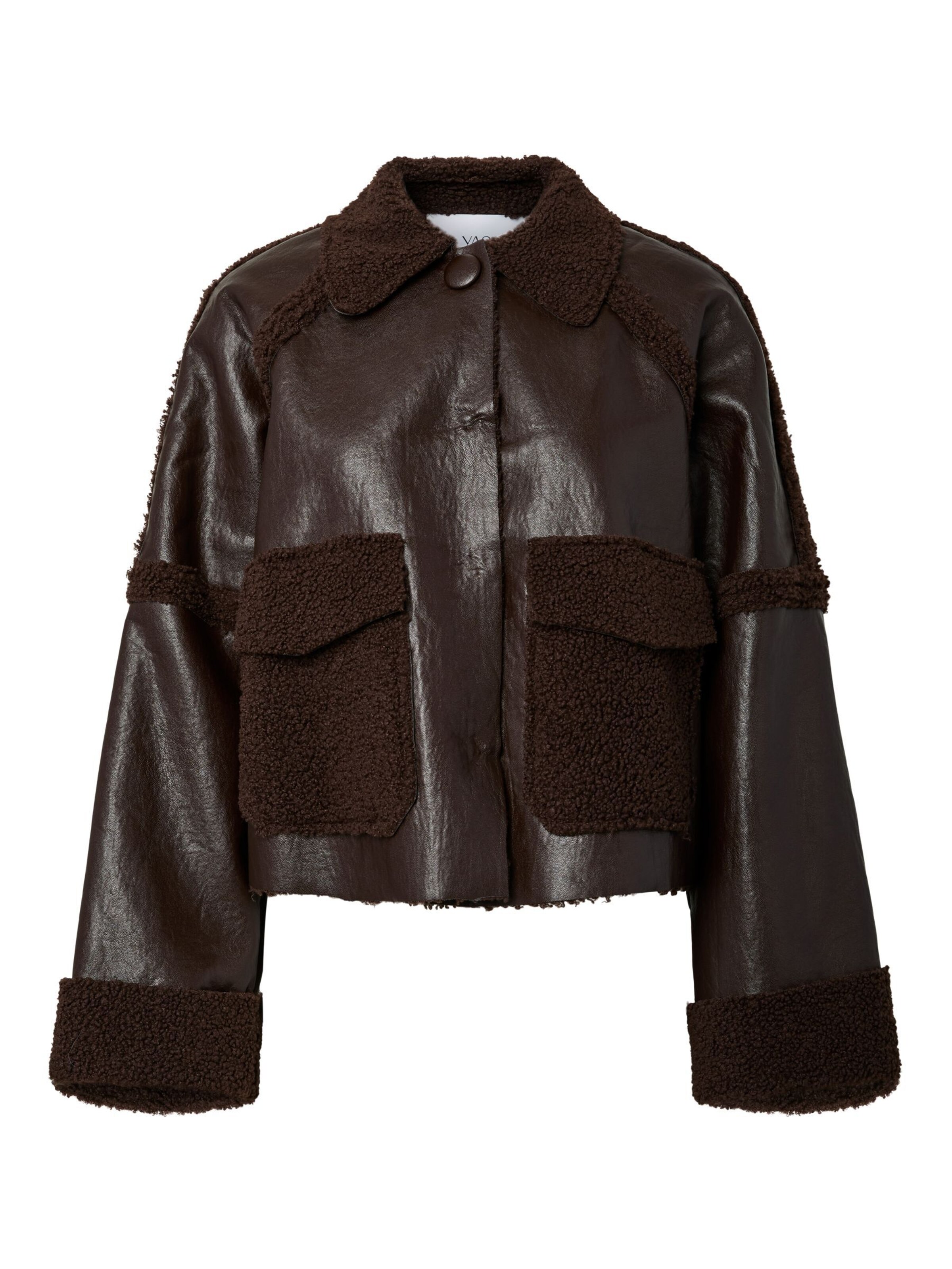 YAS Veste mi-saison 'YASFILIA' en M en brun foncé, Vue avec produit