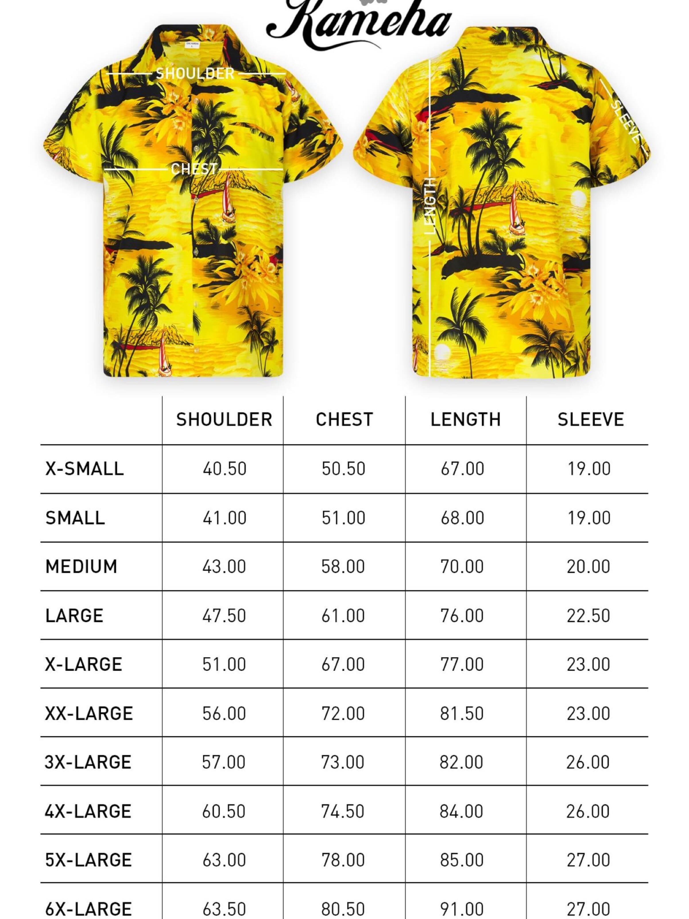 King Kameha Shirt 'Surf' in Geel
