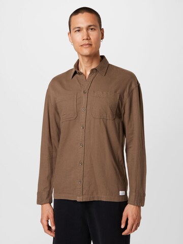 HOLLISTER Regular fit Overhemd in Bruin: voorkant