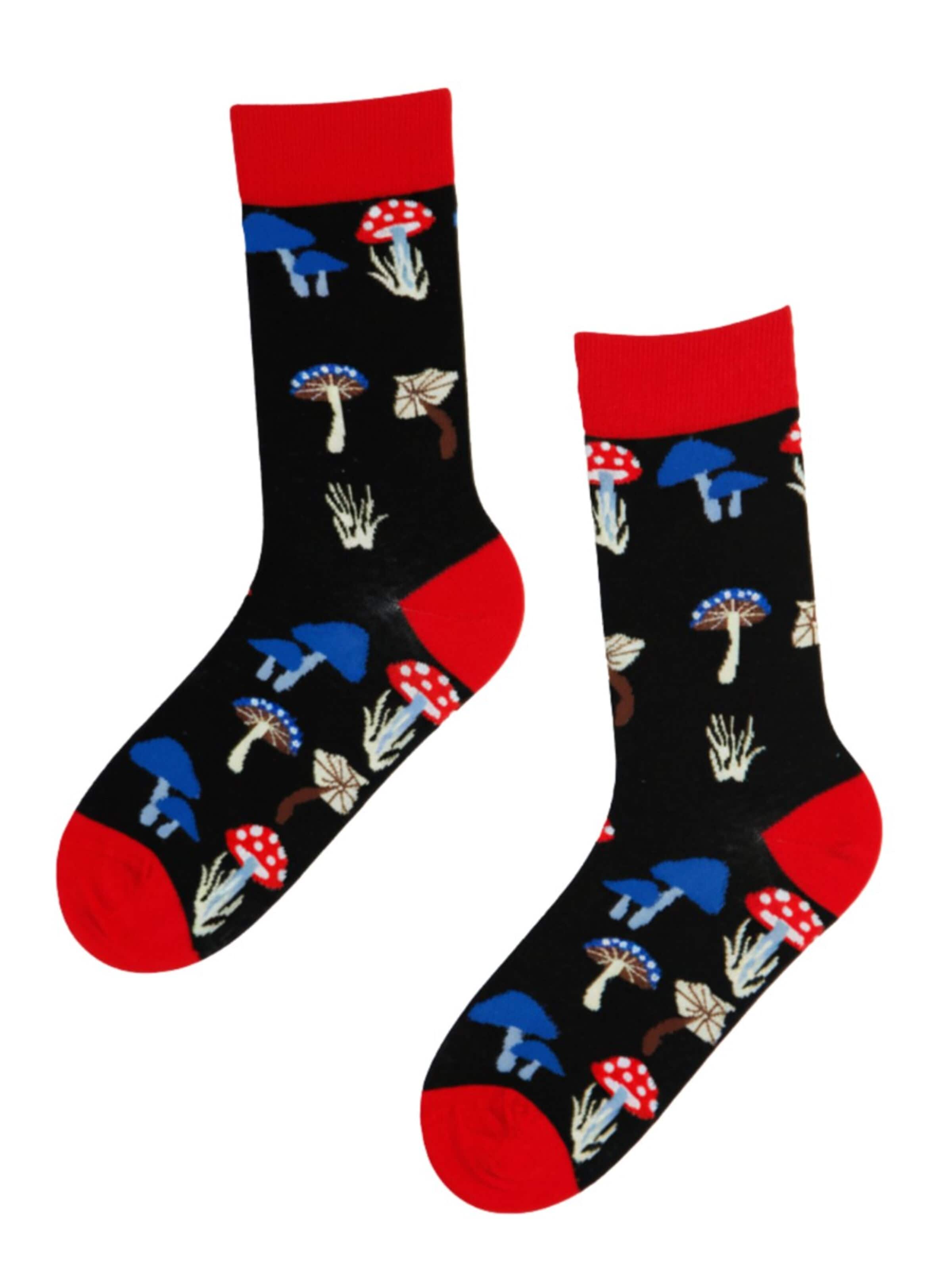 Sokisahtel Sokker 'MUSHROOM cotton socks' i sort: forside