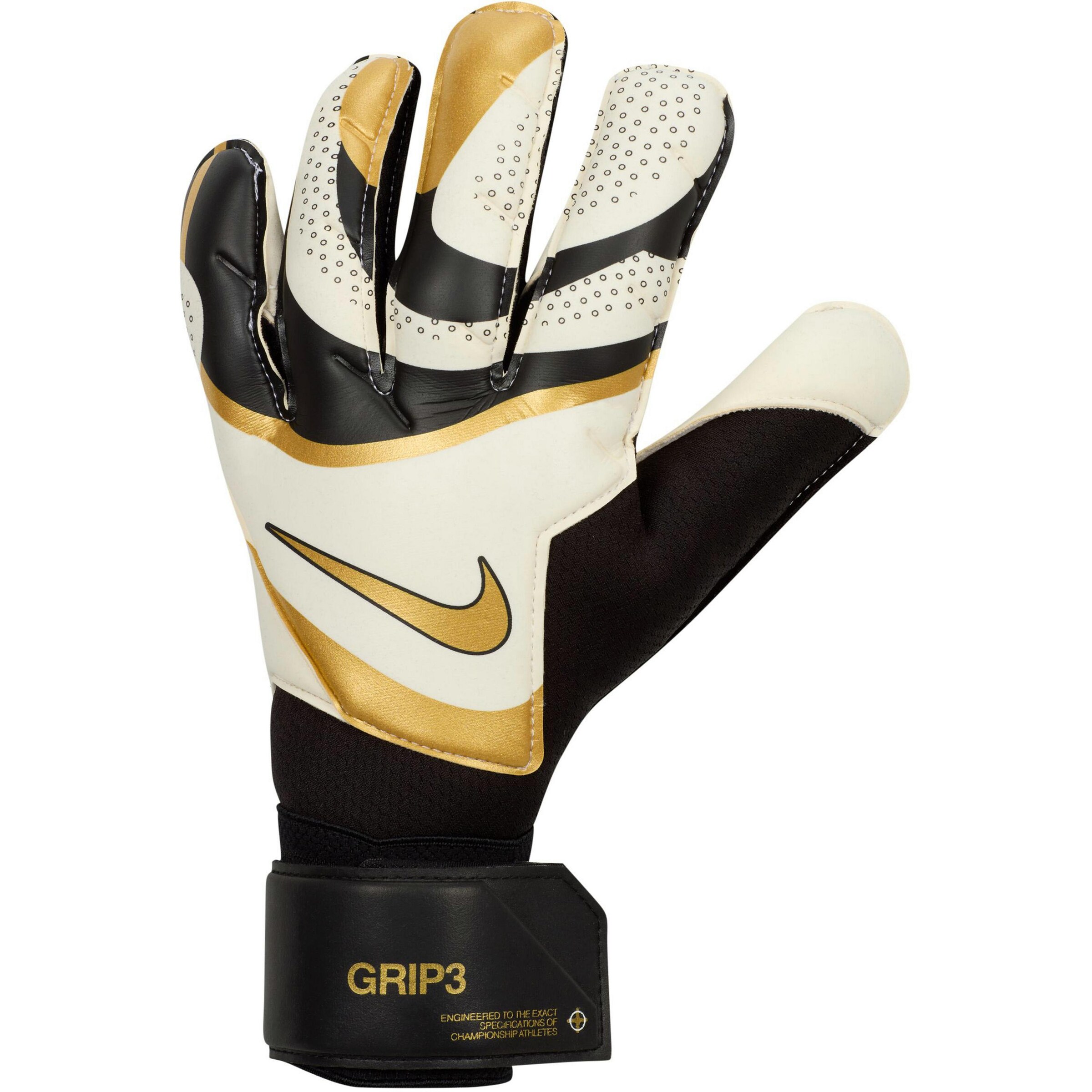 NIKE Athletic Gloves 'Grip3' in Black: front