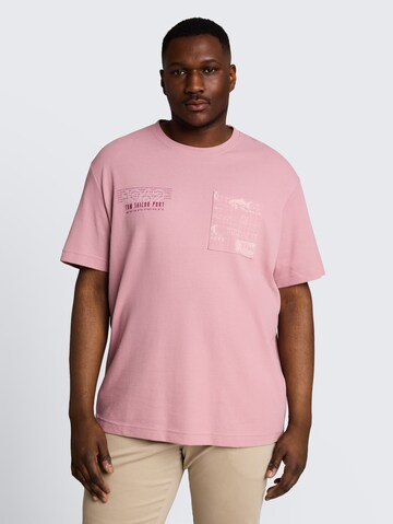 TOM TAILOR Men + T-Shirt in Pink: Vorderseite