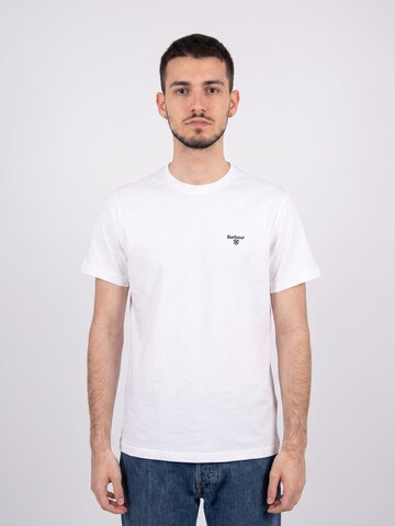 T-Shirt 'ESSENTIAL SPORTS TEE' Barbour en blanc : devant
