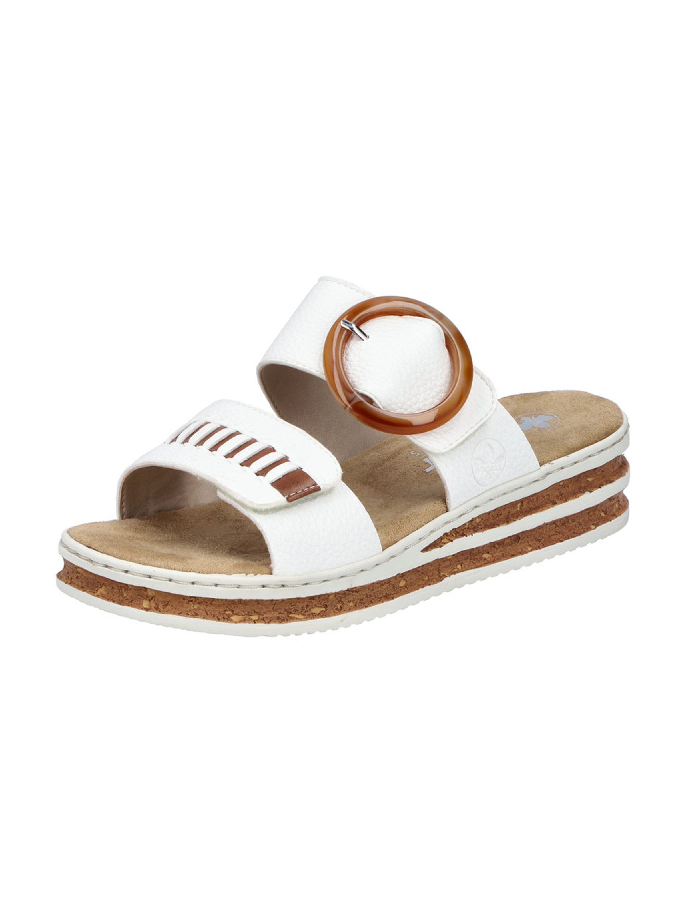 Rieker Чехли в бяло: отпред