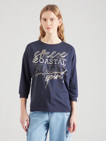 Sweat-shirt Soccx en bleu : devant