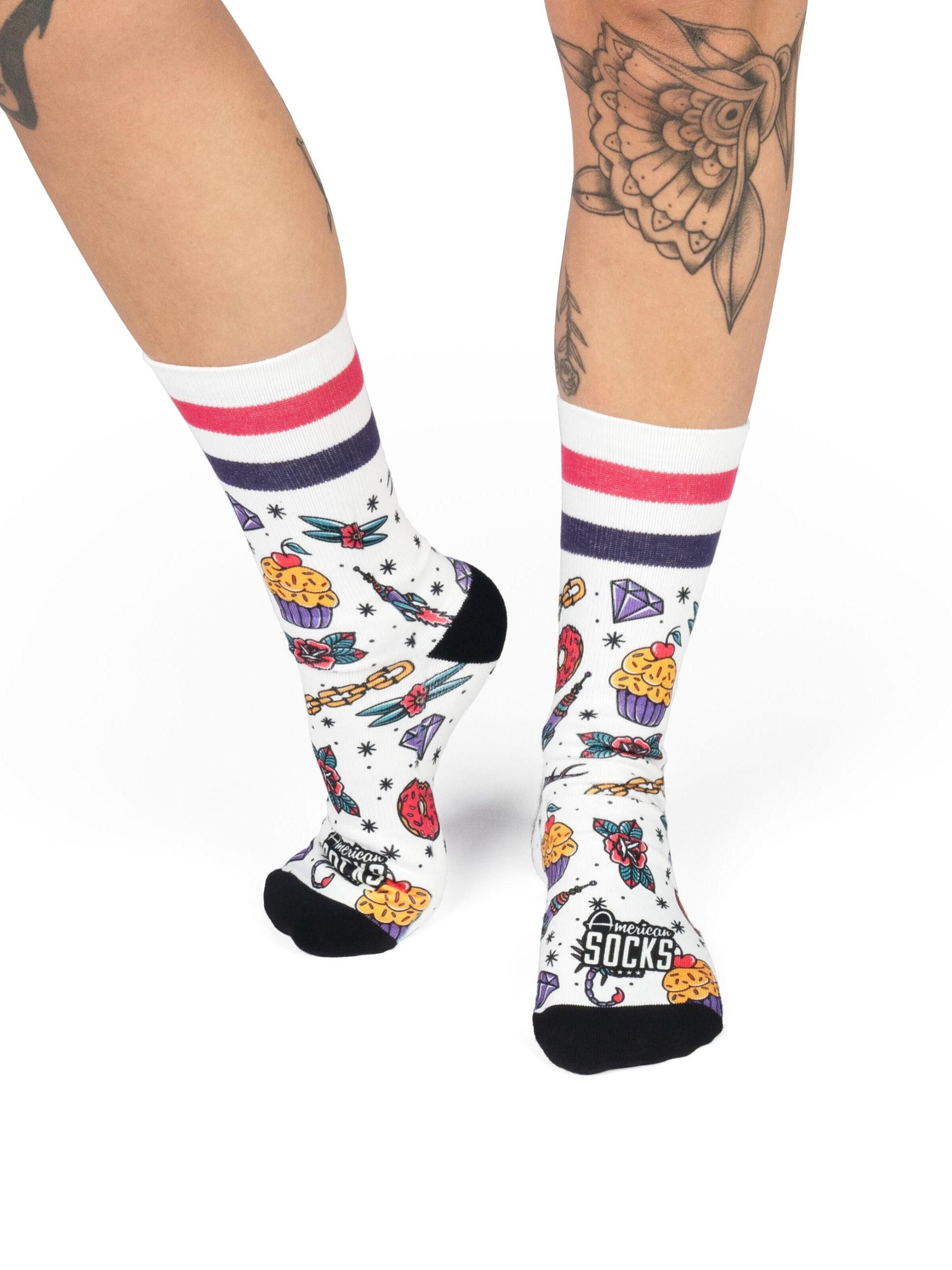 American Socks Socks 'Cupcake' in White: front