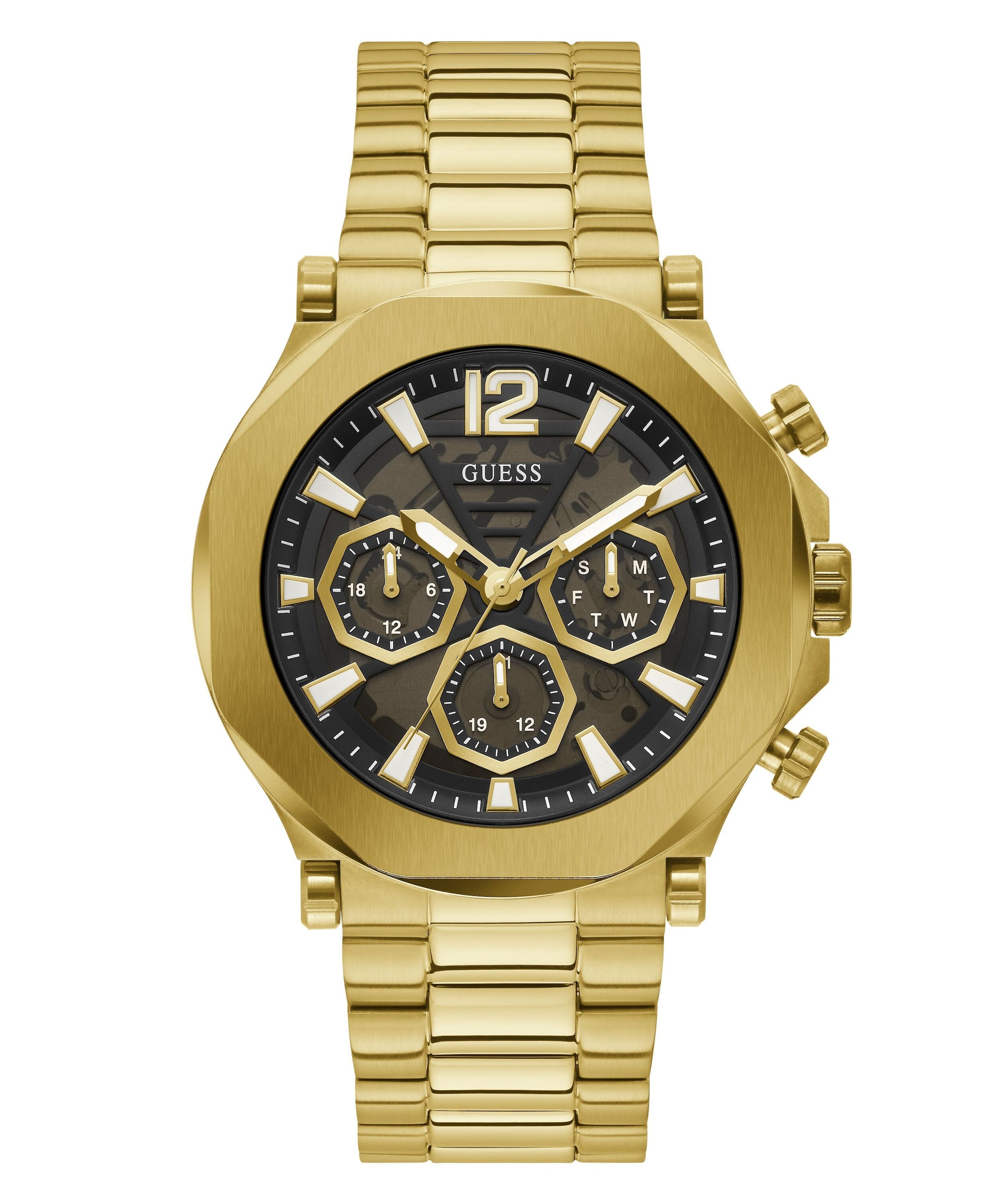 GUESS Uhr 'Edge' in Gold: Vorderseite