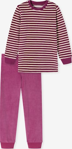 SCHIESSER Pajamas ' Cat Zoe Velours ' in Pink: front